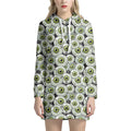 Frankenstein Eyeball Pattern Print Pullover Hoodie Dress