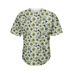 Frankenstein Eyeball Pattern Print Men's Baseball Jersey