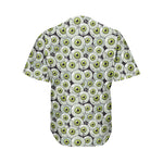 Frankenstein Eyeball Pattern Print Men's Baseball Jersey