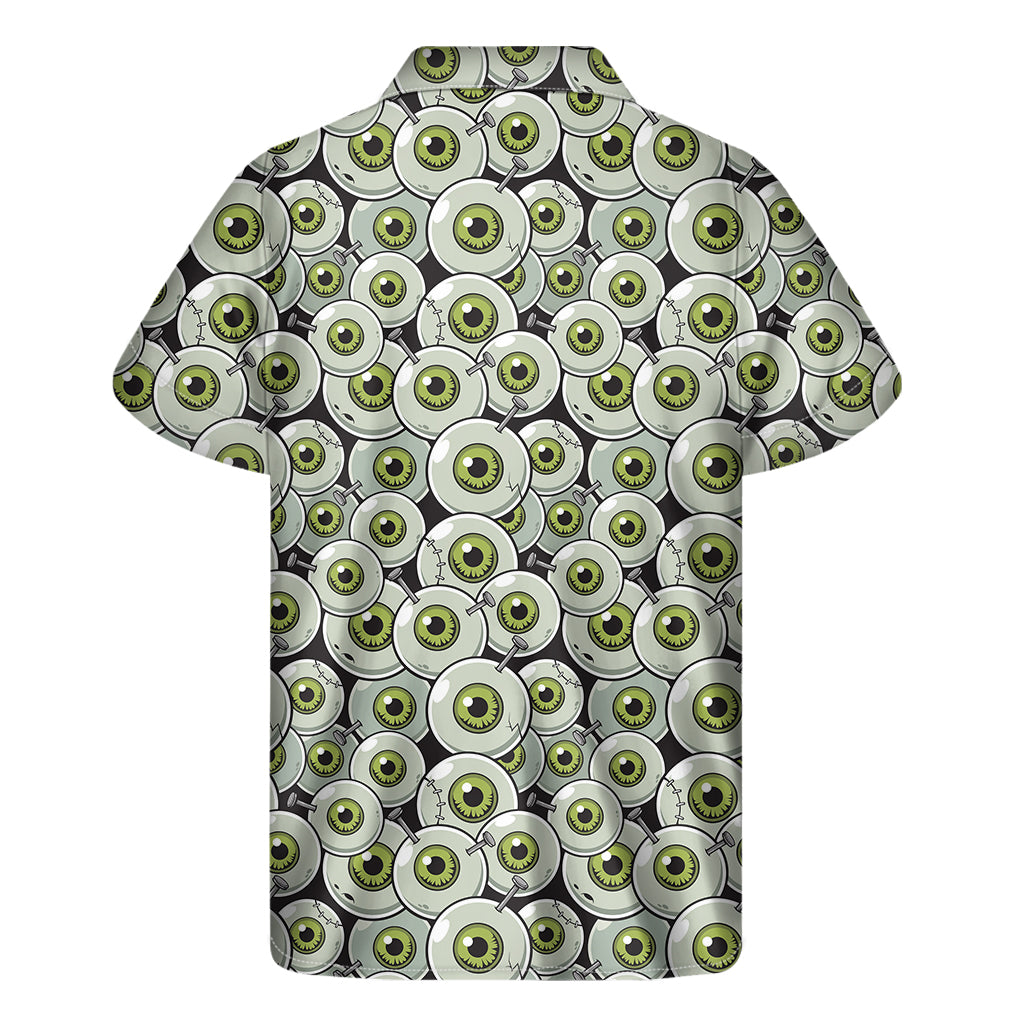 Frankenstein Eyeball Pattern Print Men's Short Sleeve Shirt