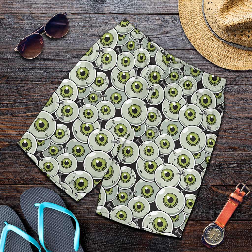 Frankenstein Eyeball Pattern Print Men's Shorts