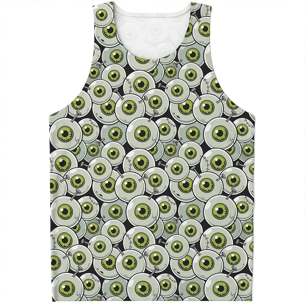 Frankenstein Eyeball Pattern Print Men's Tank Top