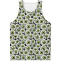 Frankenstein Eyeball Pattern Print Men's Tank Top