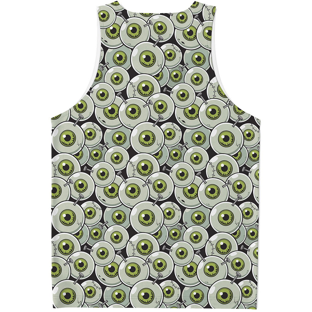 Frankenstein Eyeball Pattern Print Men's Tank Top