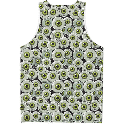 Frankenstein Eyeball Pattern Print Men's Tank Top