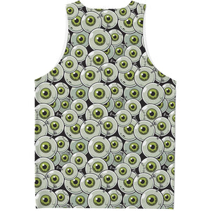 Frankenstein Eyeball Pattern Print Men's Tank Top