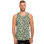 Frankenstein Eyeball Pattern Print Men's Tank Top