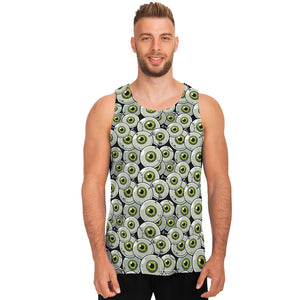 Frankenstein Eyeball Pattern Print Men's Tank Top