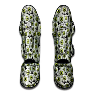 Frankenstein Eyeball Pattern Print Muay Thai Shin Guard