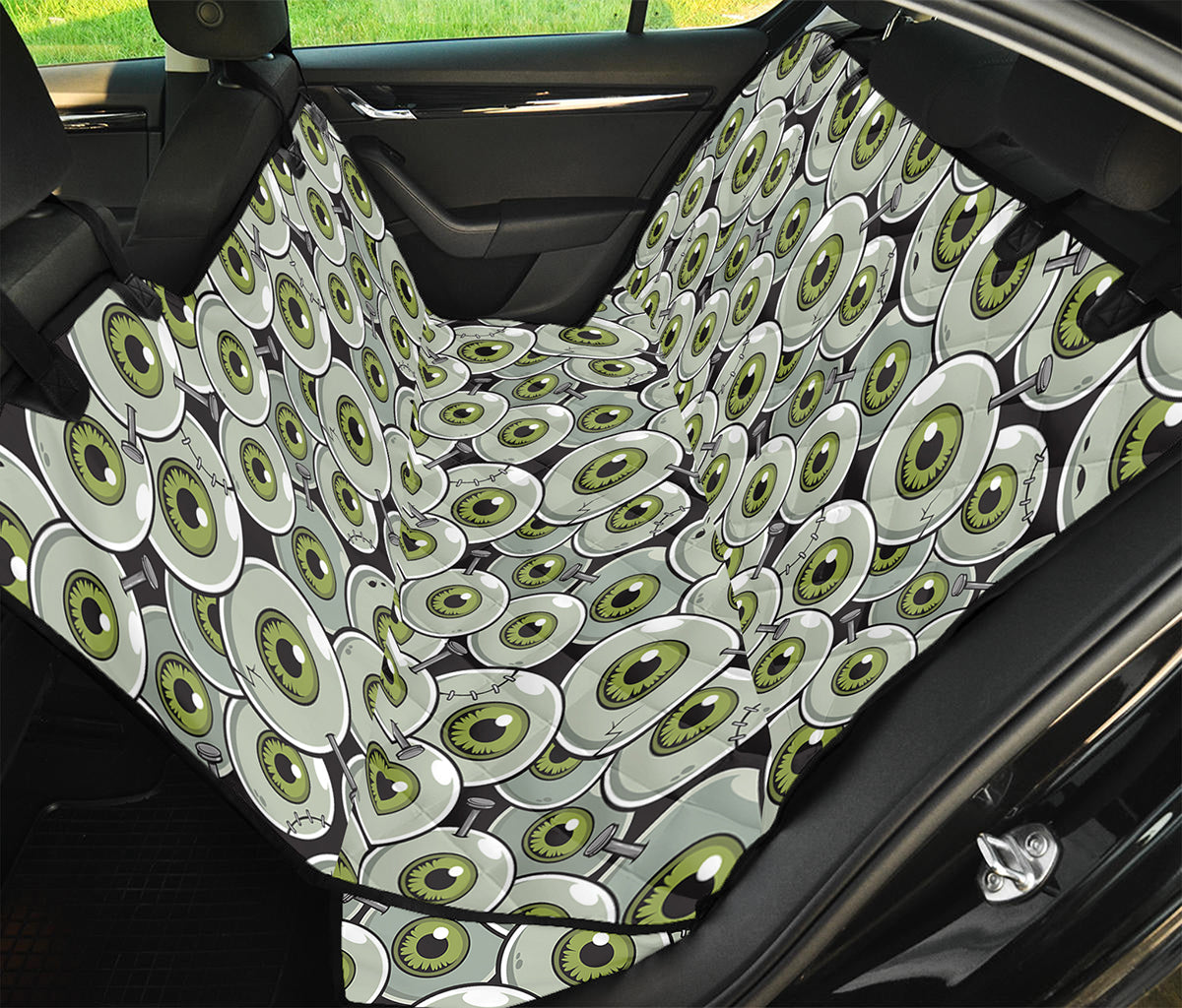 Frankenstein Eyeball Pattern Print Pet Car Back Seat Cover