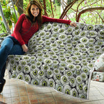 Frankenstein Eyeball Pattern Print Quilt