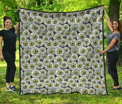 Frankenstein Eyeball Pattern Print Quilt
