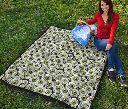 Frankenstein Eyeball Pattern Print Quilt
