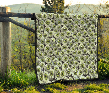 Frankenstein Eyeball Pattern Print Quilt
