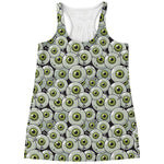 Frankenstein Eyeball Pattern Print Women's Racerback Tank Top