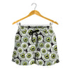 Frankenstein Eyeball Pattern Print Women's Shorts