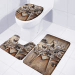 Freemasonry Emblem Print 3 Piece Bath Mat Set