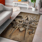 Freemasonry Emblem Print Area Rug