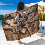 Freemasonry Emblem Print Beach Sarong Wrap