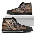 Freemasonry Emblem Print Black High Top Sneakers
