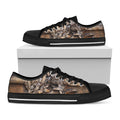 Freemasonry Emblem Print Black Low Top Sneakers