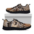 Freemasonry Emblem Print Black Running Shoes