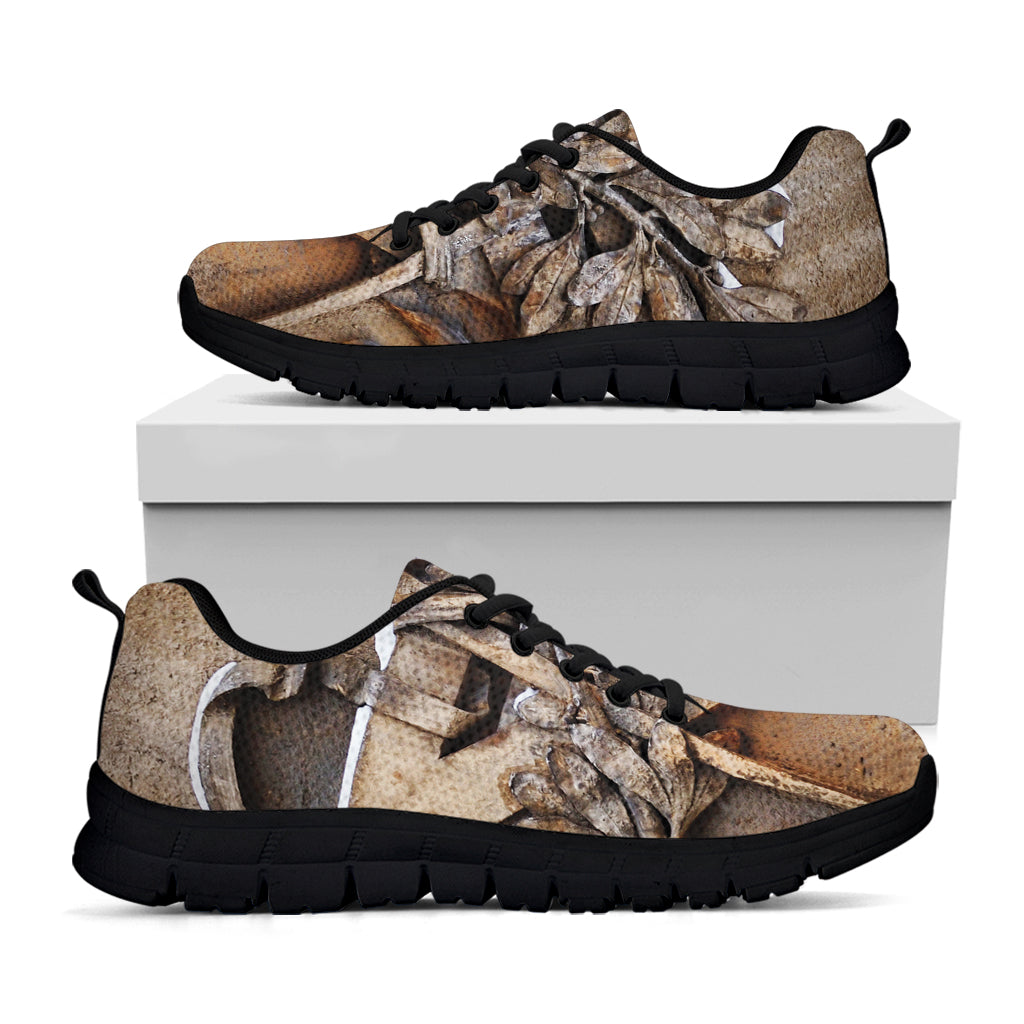 Freemasonry Emblem Print Black Sneakers