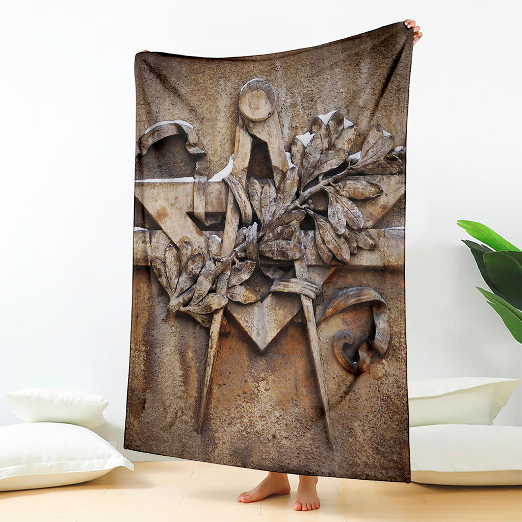 Freemasonry Emblem Print Blanket