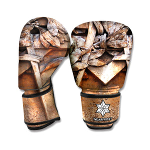 Freemasonry Emblem Print Boxing Gloves