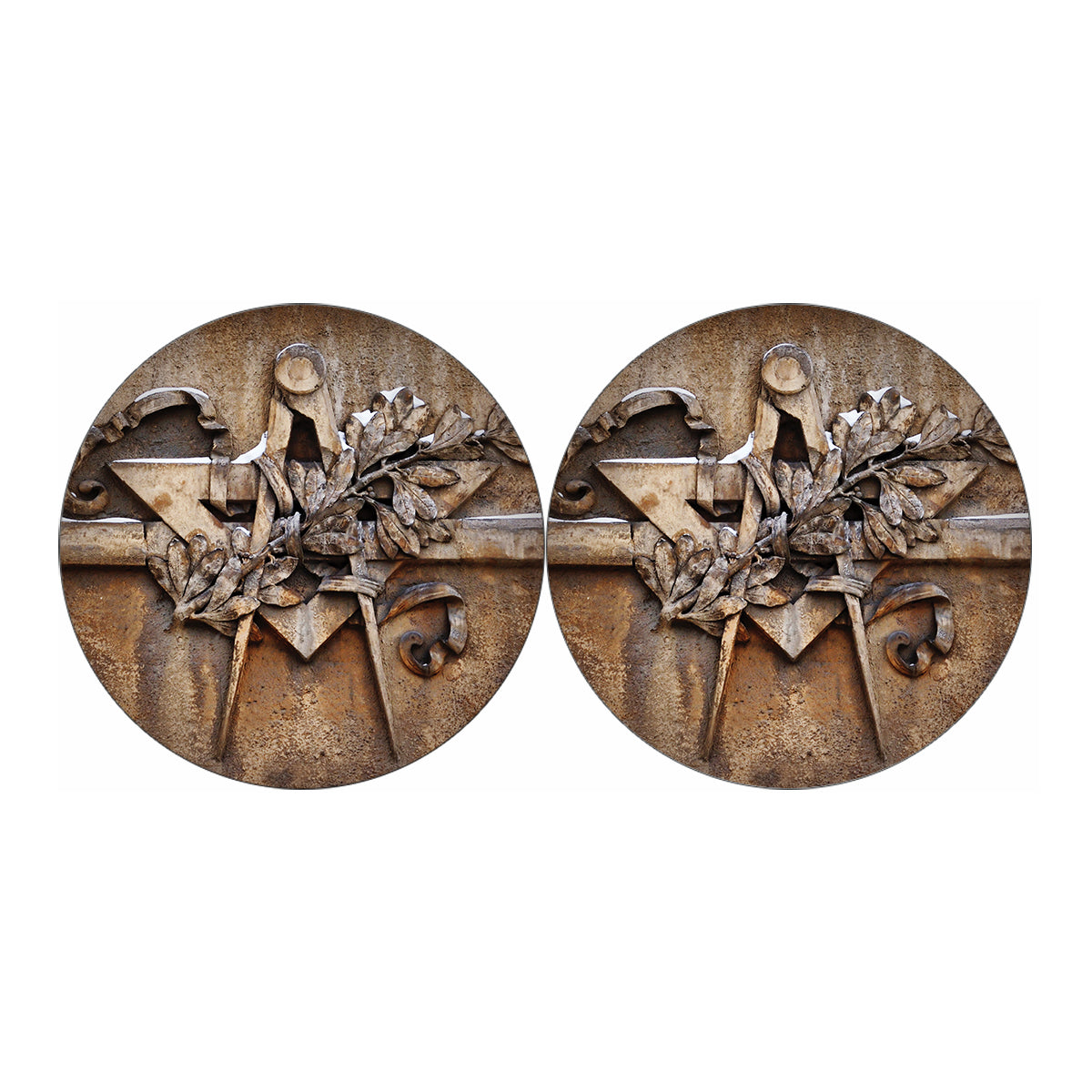 Freemasonry Emblem Print Car Coasters