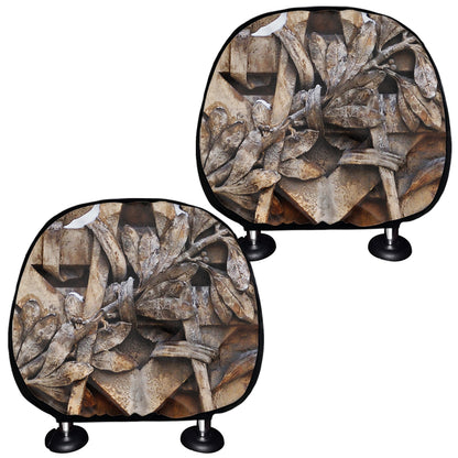 Freemasonry Emblem Print Car Headrest Covers