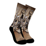 Freemasonry Emblem Print Crew Socks