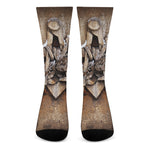 Freemasonry Emblem Print Crew Socks