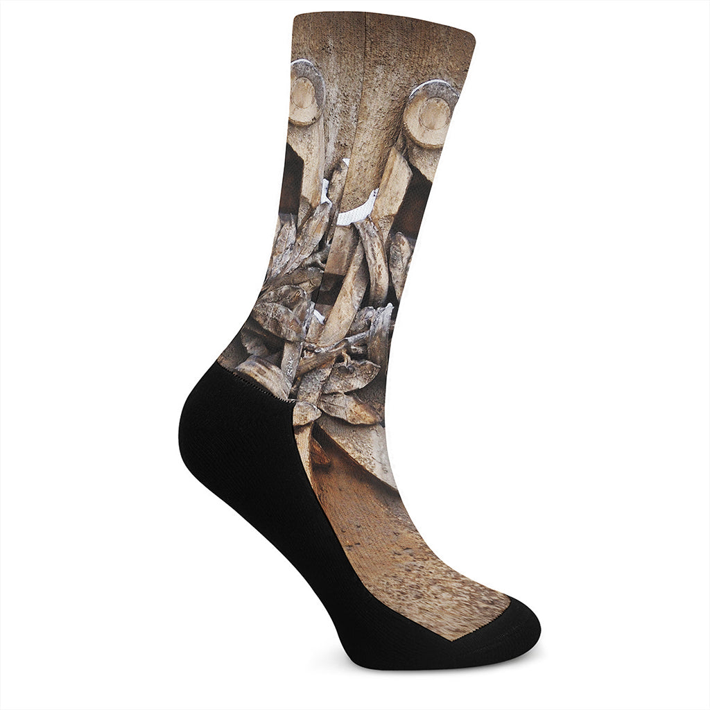 Freemasonry Emblem Print Crew Socks