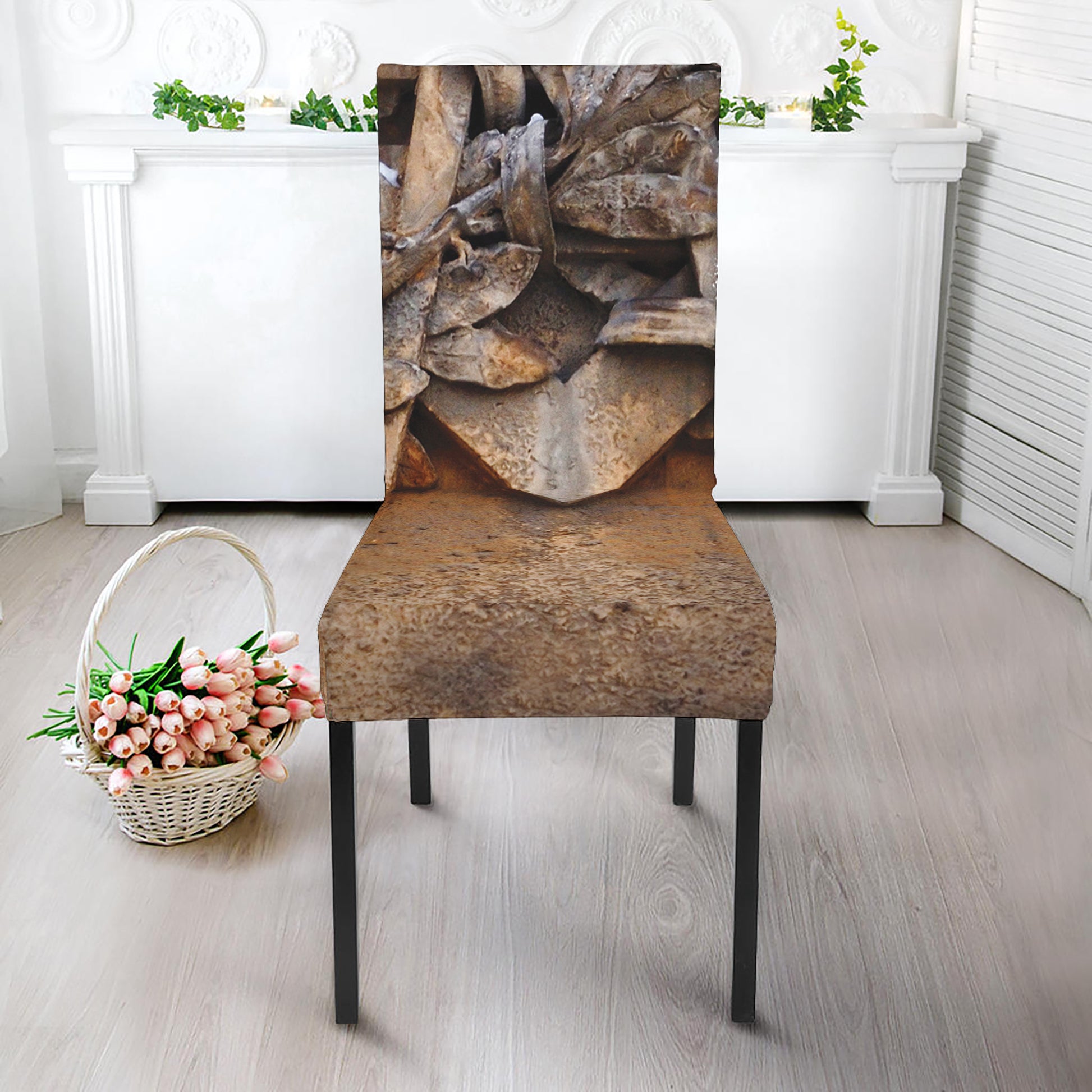 Freemasonry Emblem Print Dining Chair Slipcover