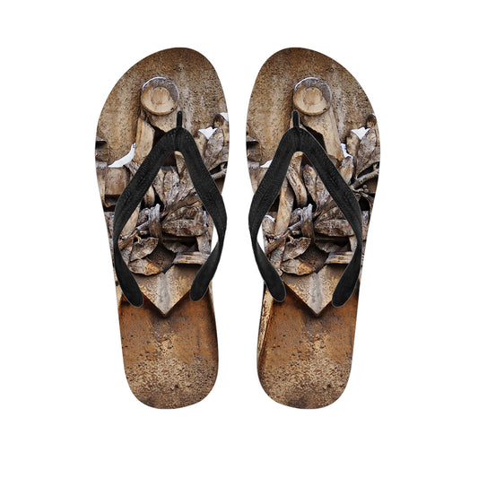 Freemasonry Emblem Print Flip Flops
