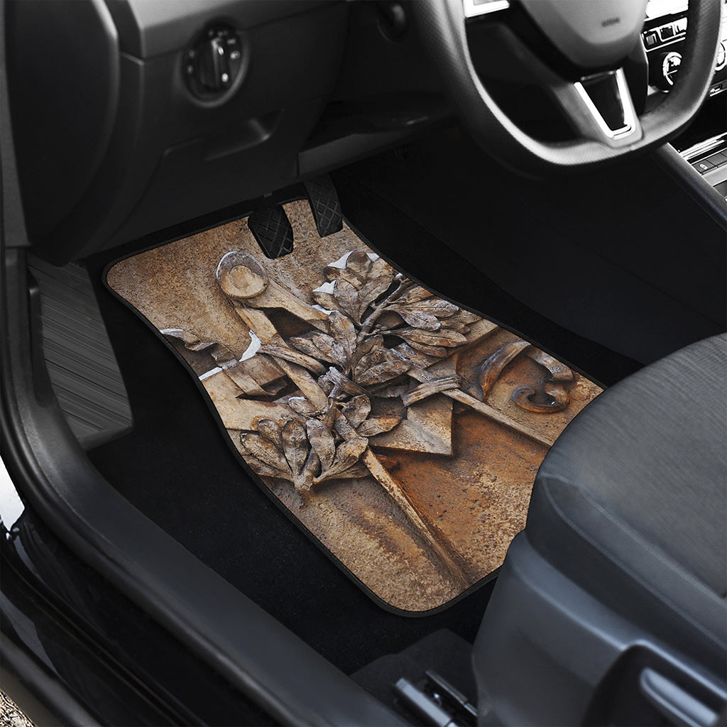 Freemasonry Emblem Print Front and Back Car Floor Mats