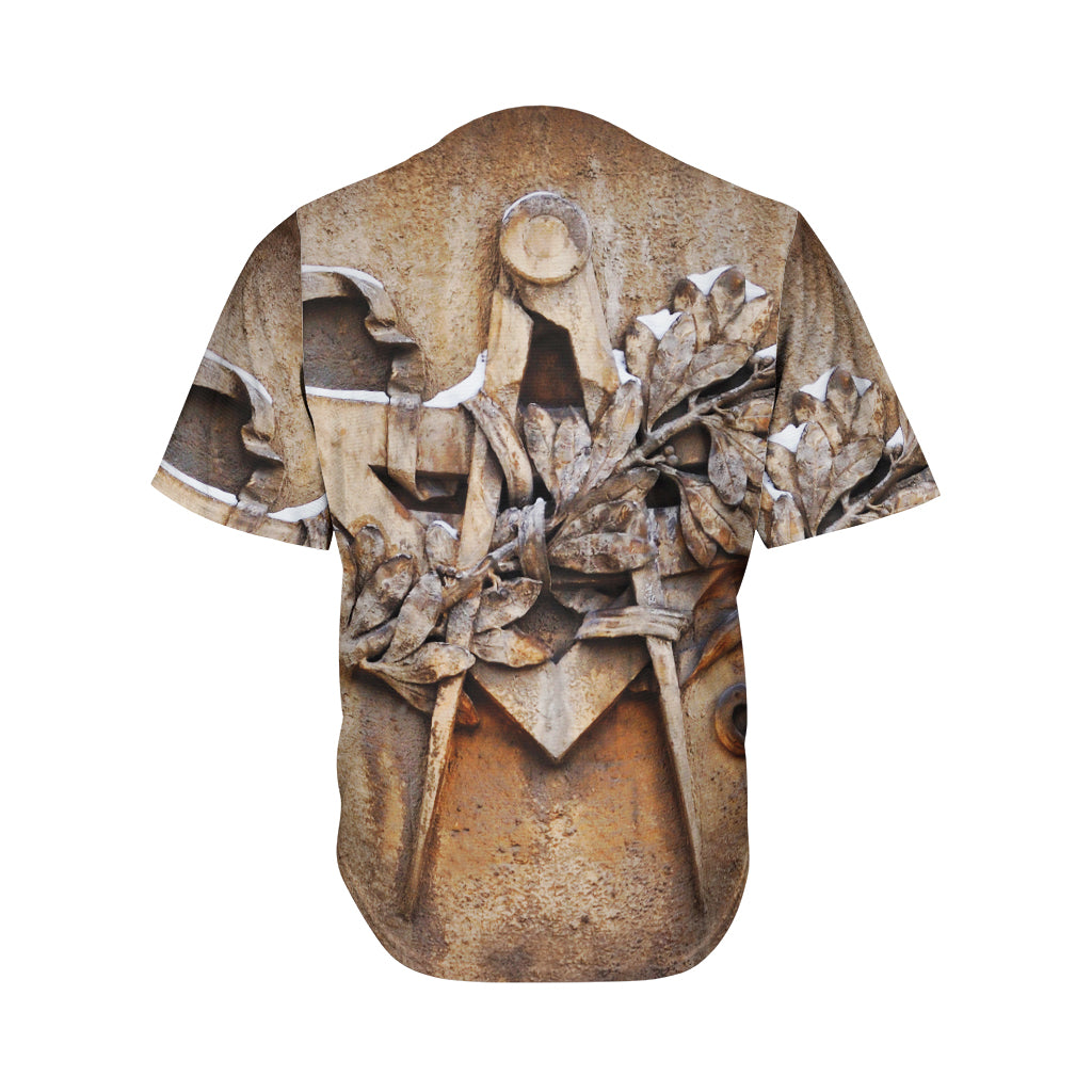 Freemasonry Emblem Print Men's Baseball Jersey