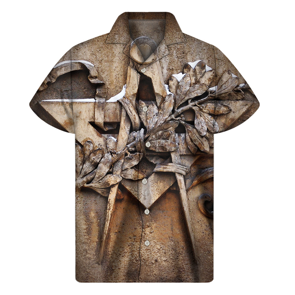 Freemasonry Emblem Print Men's Short Sleeve Shirt