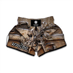 Freemasonry Emblem Print Muay Thai Boxing Shorts