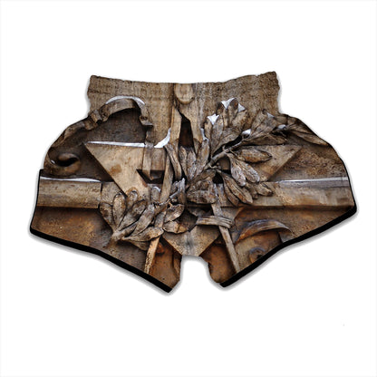 Freemasonry Emblem Print Muay Thai Boxing Shorts