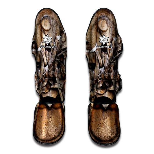 Freemasonry Emblem Print Muay Thai Shin Guard