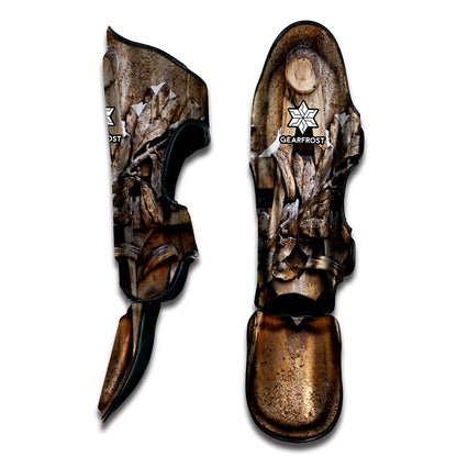 Freemasonry Emblem Print Muay Thai Shin Guard