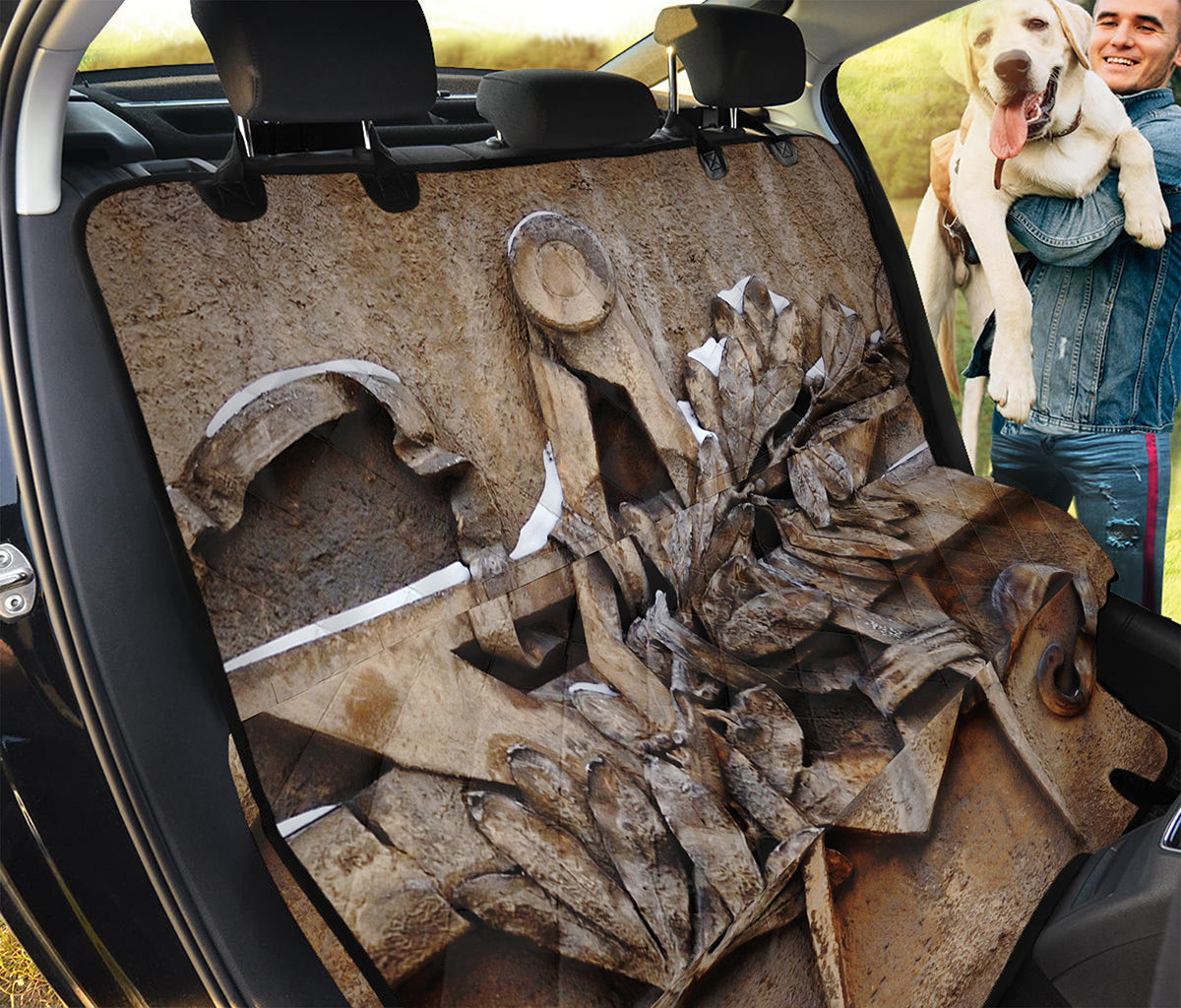 Freemasonry Emblem Print Pet Car Back Seat Cover
