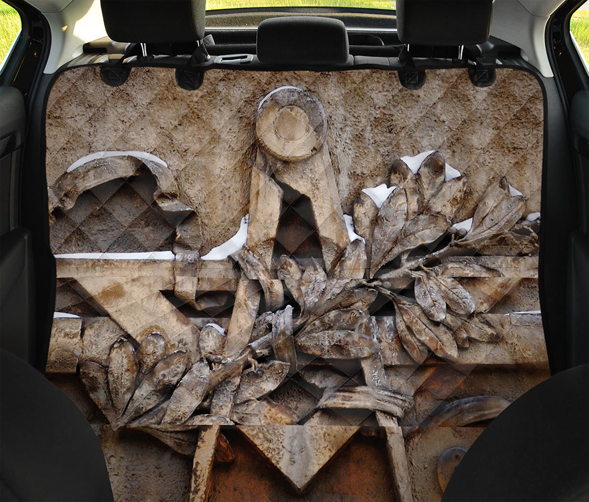 Freemasonry Emblem Print Pet Car Back Seat Cover