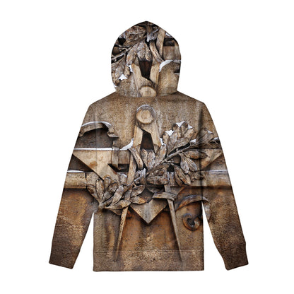 Freemasonry Emblem Print Pullover Hoodie