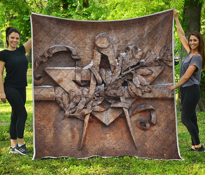 Freemasonry Emblem Print Quilt