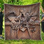 Freemasonry Emblem Print Quilt