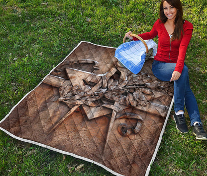 Freemasonry Emblem Print Quilt