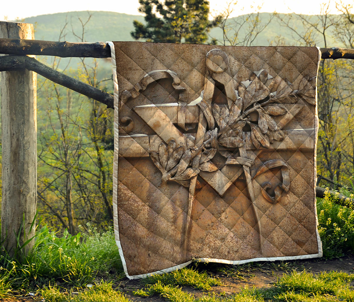 Freemasonry Emblem Print Quilt